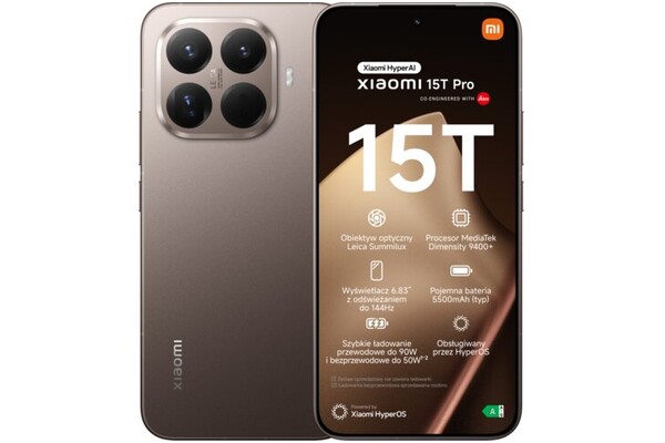 Smartfon Xiaomi 15T Pro 5G złoty 6.83" 12.0GB/512.0GB
