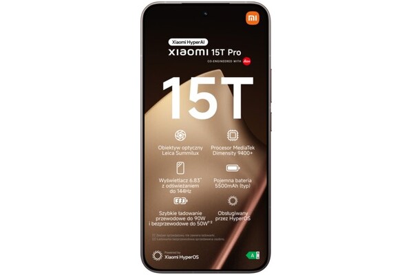 Smartfon Xiaomi 15T Pro 5G złoty 6.83" 12.0GB/512.0GB