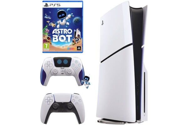 Konsola Sony PlayStation 5 Slim 1TB biało-czarny + Astro Bot Gra PS5 + Kontroler PlayStation