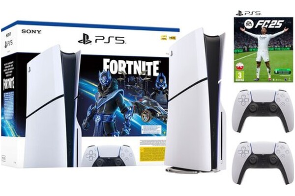 Konsola Sony PlayStation 5 Slim 1TB biało-czarny + EA SPORTS FC 25 Gra PS5 + Kontroler PlayStation