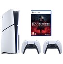 Konsola Sony PlayStation 5 Slim 1TB biało-czarny + Astros Playroom, Vampire The Masquerade – Bloodlines 2 Day One Edition Gra PS5 + Kontroler PlayStation