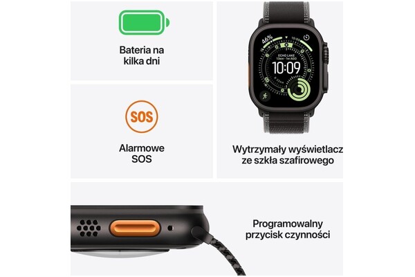 Smartwatch Apple Ultra 3 Cellular 49.0mm czarny