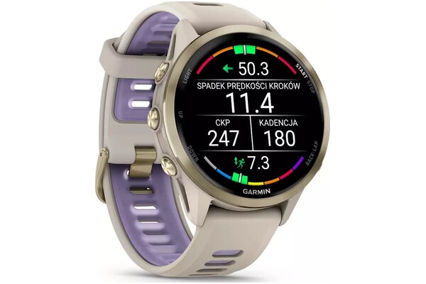Smartwatch Garmin Forerunner 970 Beżowo-fioletowy