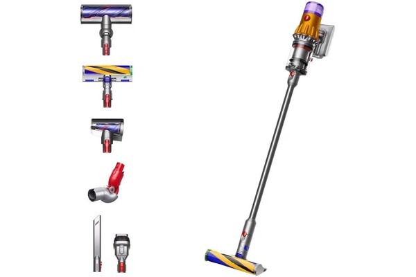 Odkurzacz Dyson V12 Absolute Detect Slim pionowy z pojemnikiem żółty