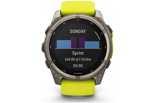 Smartwatch Garmin Fenix 8 Sapphire Solar 51.0mm grafitowo-żółty