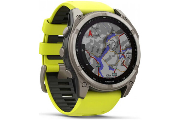 Smartwatch Garmin Fenix 8 Sapphire Solar 51.0mm grafitowo-żółty