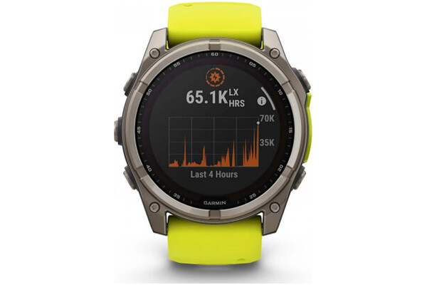 Smartwatch Garmin Fenix 8 Sapphire Solar 51.0mm grafitowo-żółty