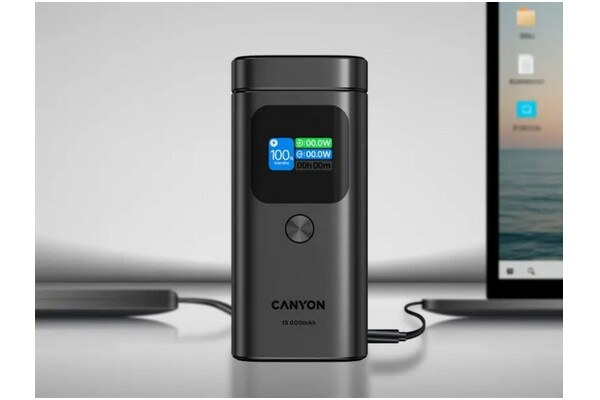 Powerbank Canyon OnPower 150 15000mAh 100.0W szary
