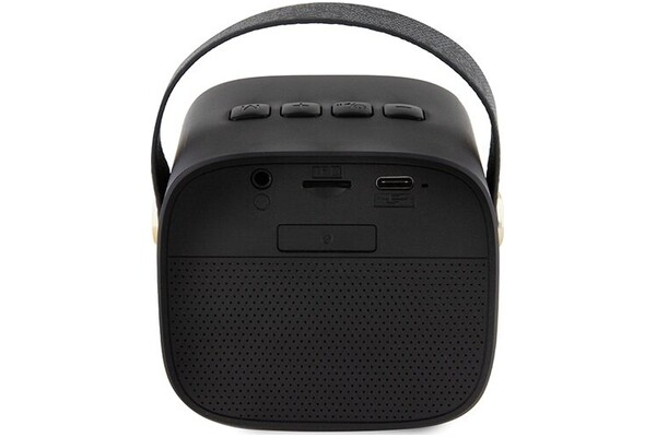 głośnik Bluetooth Guess Speaker Mini 4G Leather Script Logo czarny