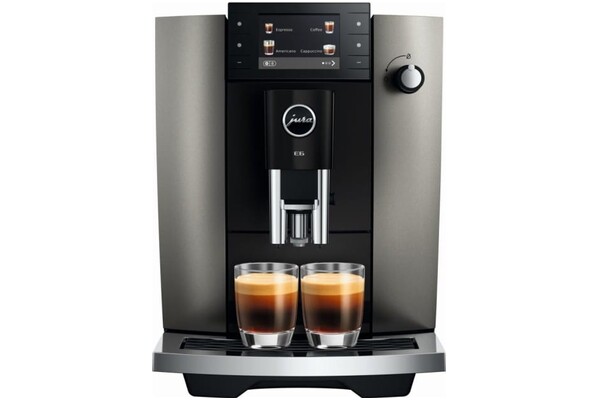 Ekspres JURA Dark Inox E6 automatyczny szary