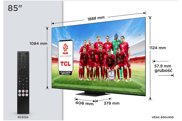 Telewizor TCL 85C7K 85" 4K Ultra HD