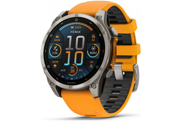 Smartwatch Garmin Fenix 8 Sapphire 47.0mm czarno-pomarańczowy