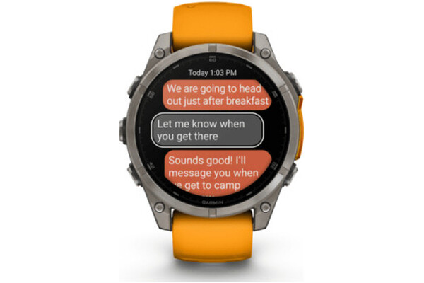 Smartwatch Garmin Fenix 8 Sapphire 47.0mm czarno-pomarańczowy
