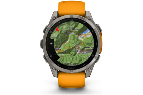 Smartwatch Garmin Fenix 8 Sapphire 47.0mm czarno-pomarańczowy