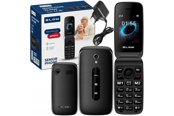 Smartfon BLOW S24 czarny 2.40" poniżej 0.1GB/poniżej 0.5GB