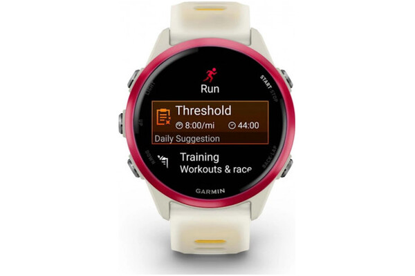 Smartwatch Garmin Forerunner 570 42.0mm biało-żółty