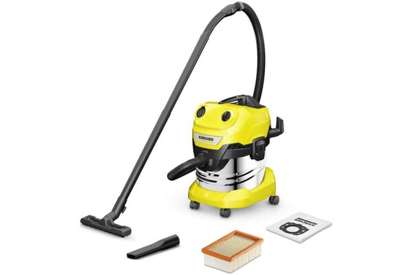 Odkurzacz Karcher WD4S tradycyjny workowy żółto-czarny