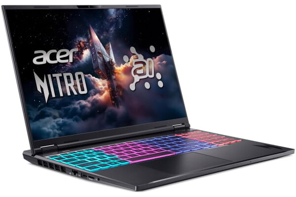 Laptop ACER Nitro 16 16.0" AMD Ryzen AI 7 350 NVIDIA GeForce RTX 5070 TiAMD Radeon 860M 64GB 1TB SSD M.2 Windows 11 Home czarny