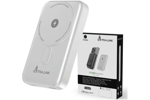Powerbank Extralink EX.39845 10000mAh 15.0W biały