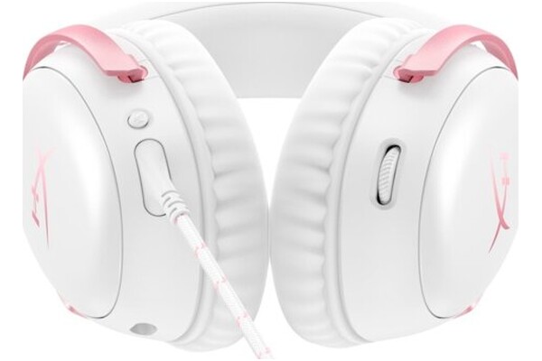 Słuchawki HYPERX Cloud 3 Nauszne Przewodowe biało-różowy