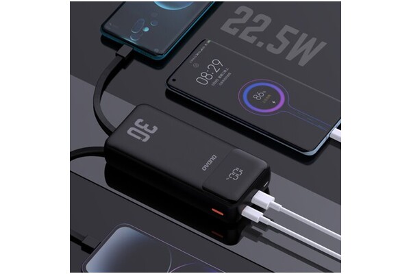 Powerbank Dudao K15 Max 30000mAh 22.5W czarno-szary