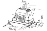 Okap kuchenny Wkład Franke FBI705PLUS 70.0cm Stalowy