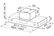 Okap kuchenny Sufitowy Franke Maris FCBI926XS 90.0cm Stalowy