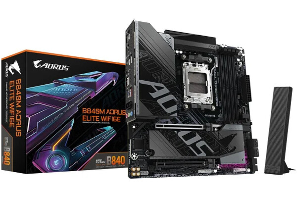 Płyta główna GIGABYTE B840M Aorus Elite WiFi Socket AM5 AMD B840 DDR5 miniATX