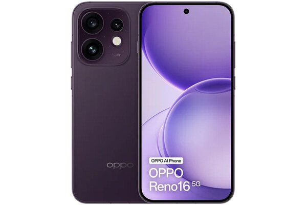 Smartfon OPPO Reno16 5G fioletowy 6.32" 8.0GB/256.0GB