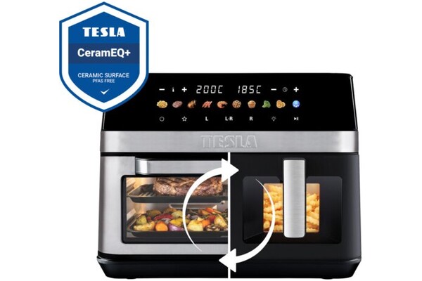 Frytkownica beztłuszczowa Air Fryer TESLA Q787 AirCook DualZone 2200W