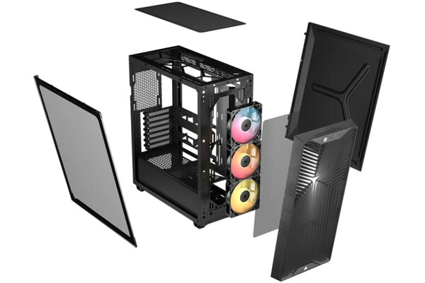 Obudowa PC CORSAIR 3200D Midi Tower czarno-dymiony