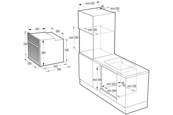 Piekarnik do zabudowy Gorenje BO6735E02X elektryczny Inox