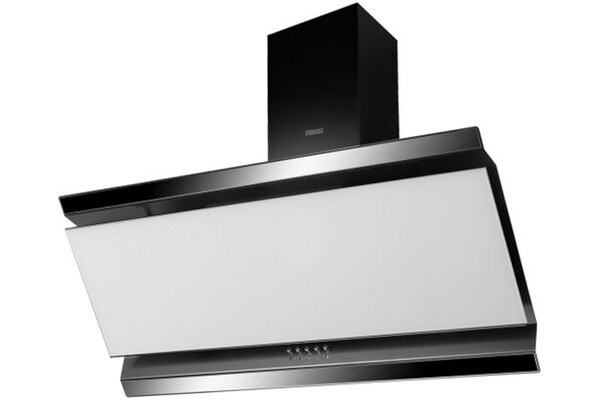 Okap kuchenny Skośny VDB Deco 90.0cm czarno-biały