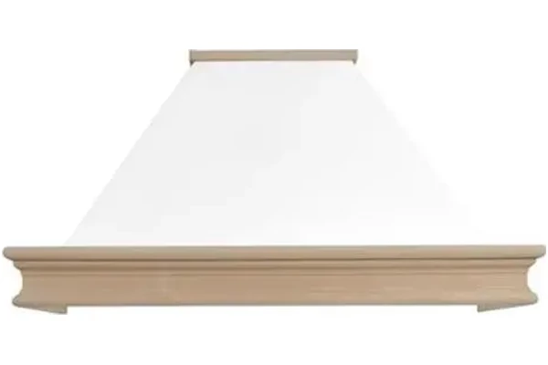 Okap kuchenny Kominowy VDB Classic L 60.0cm biało-drewniany