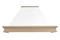 Okap kuchenny Kominowy VDB Classic L 60.0cm biało-drewniany