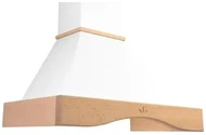 Okap kuchenny Kominowy VDB Classic A 60.0cm biało-drewniany