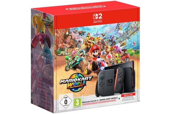 Konsola Nintendo Switch 2 256GB czarny + Mario Kart World + 90 dni Nintendo Switch Online