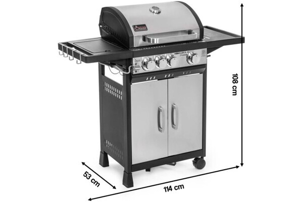 Grill gazowy ACTIVA Nebraska 19741G palniki 3szt moc 8.4kW