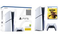 Konsola Sony PlayStation 5 Slim 1TB biało-czarny + Astros Playroom, Marvels Wolverine