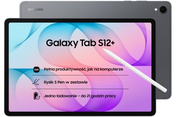 Tablet Samsung Galaxy Tab S12+ 12.60" MediaTek Dimensity 9500 12.0GB/256GB, WiFi, szary