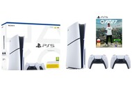 Konsola Sony PlayStation 5 Slim 1TB biało-czarny + Astros Playroom, EA Sports FC 27 Gra PS5 + Kontroler PlayStation