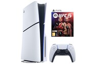 Konsola Sony PlayStation 5 Slim 1TB biało-czarny + Astros Playroom, EA Sports UFC 5 Gra PS5