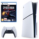 Konsola Sony PlayStation 5 Slim 1TB biało-czarny + Marvels Spider-Man Miles Morales + pad bezprzewodowy DualSense