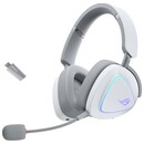 Słuchawki ASUS ROG Delta Nauszne Bezprzewodowe Biało-szary