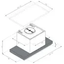 Okap kuchenny Wkład SeeNERGY Iris Incasso Vetro 56.3cm czarny
