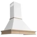Okap kuchenny Kominowy VDB Classic L 60 60.0cm biało-drewniany