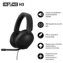 Słuchawki Sony INZONE H3 Nauszne Przewodowe czarny