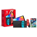 Konsola Nintendo Switch OLED 64GB Czerwono-niebieski + Super Mario Galaxy 1, Super Mario Galaxy 2