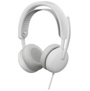 Słuchawki Logitech Zone Wired Nauszne Przewodowe biały