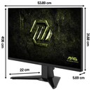 Monitor 23.8" MSI MAG MAG 245F czarny